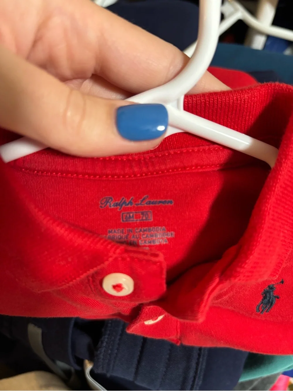 Ralph Lauren Red Toddler Polo with Navy Pony